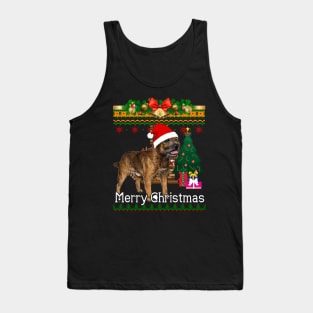 Ugly Christmas Sweater BORDER TERRIERS Tank Top